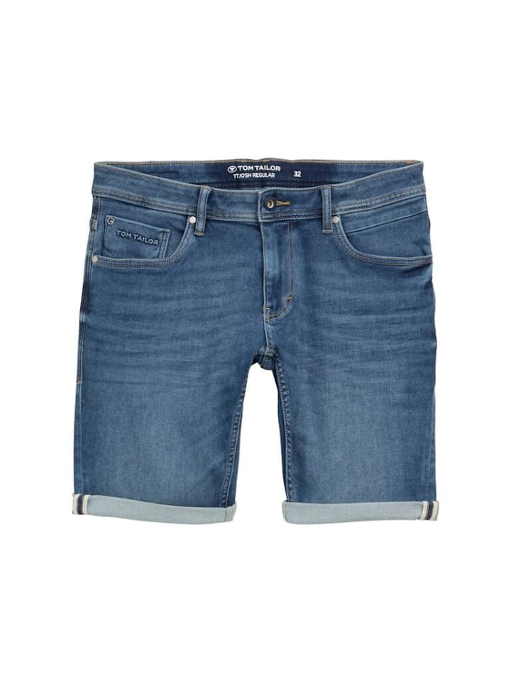 

Тканевые шорты Tom Tailor, цвет used mid stone blue denim