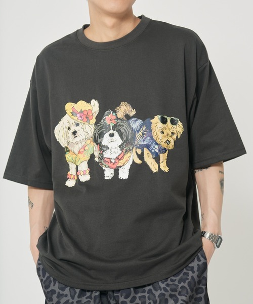 

Футболка с принтом "Курорт для животных" CORISCO, серый