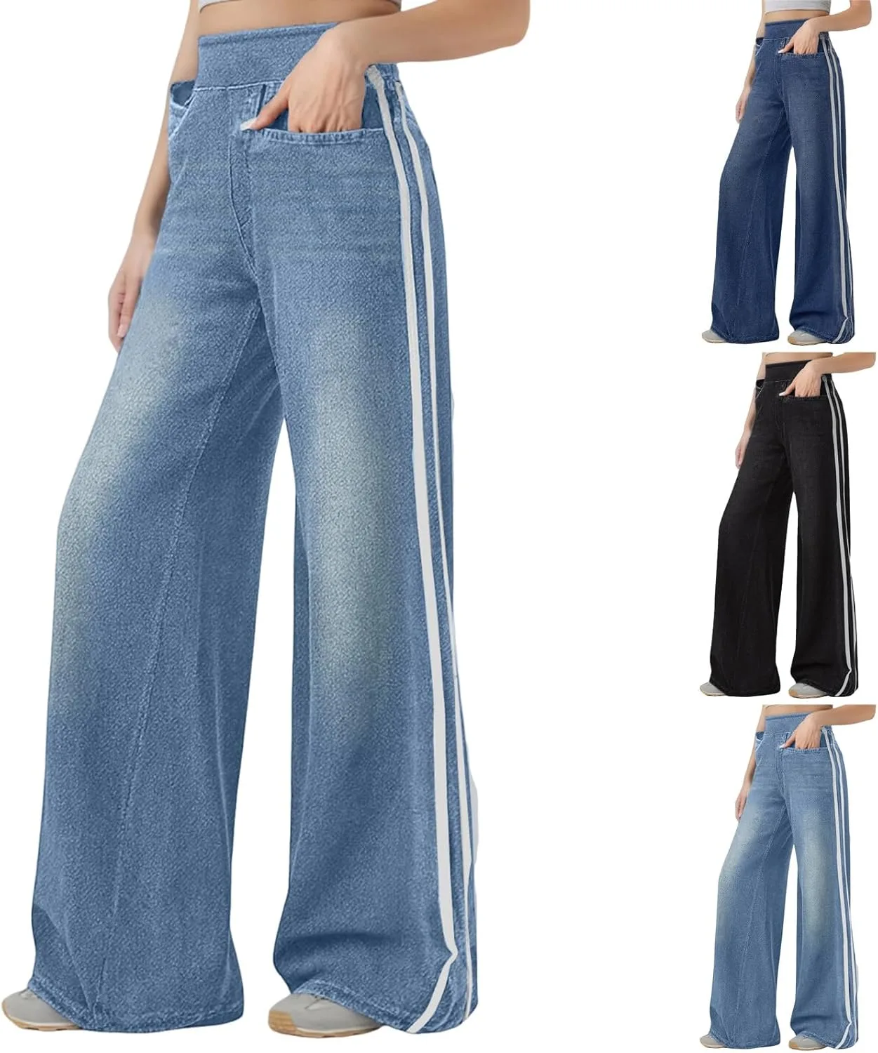 

Женские джинсы-джоггеры Y2k с эластичным поясом