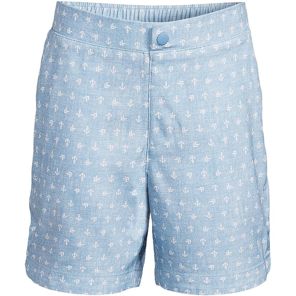 

Шорты Lands' End Performance для мальчиков 2–20 лет, цвет Soft Blue Anchor Geo