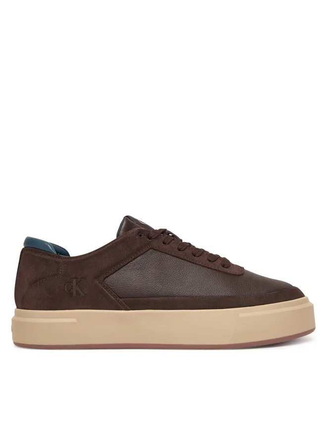 Calvin Klein Кроссовки Basket Cupole Laceup Lth-Nu YM0YM01354 коричневые