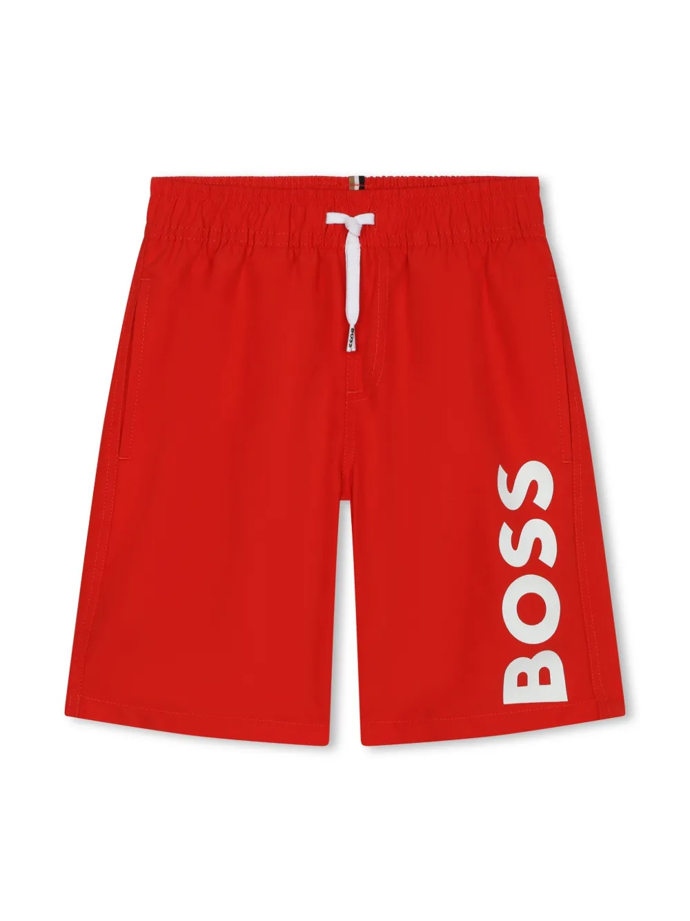 

Плавки-шорты с кулиской и логотипом BOSS Kidswear, красный