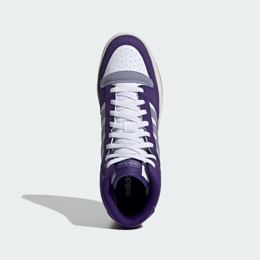 Кроссовки Adidas Унисекс Взрослые Break Start Mid Top, белый/фиолетовый — фото 2