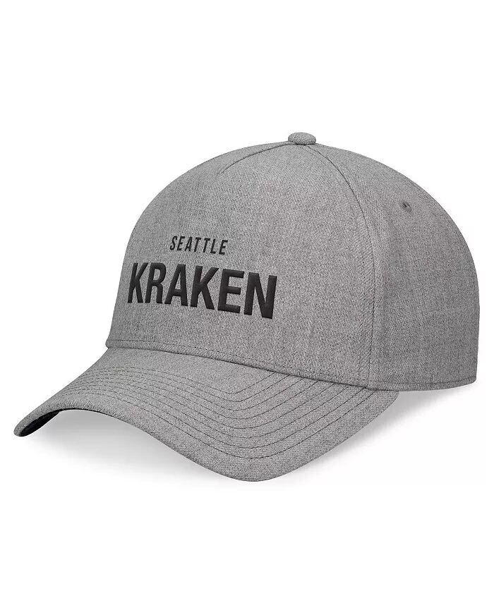 

Мужская кожаная шляпа с А-образной рамкой и ремешком на спине Seattle Kraken Elements цвета Хизер Серый Сиэтл Fanatics, серый