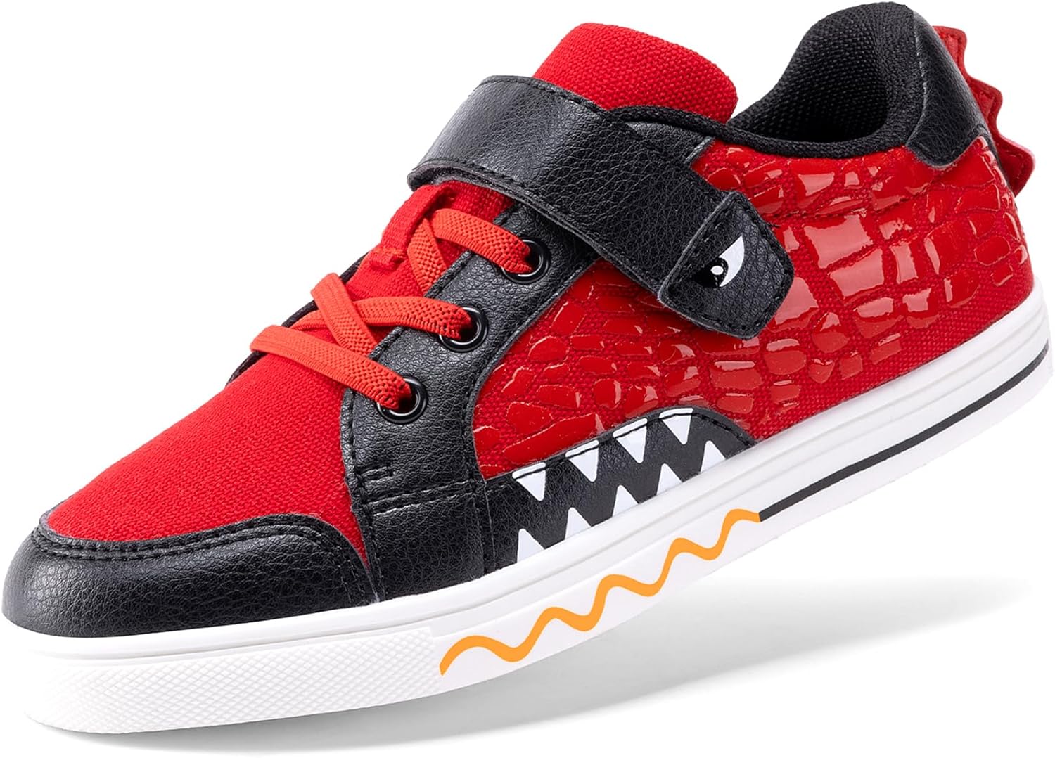 

Кроссовки DREAM PAIRS для мальчиков, маленькие дети, обувь для малышей, повседневные прогулочные кроссовки с противоскользящей подошвой и застежкой-липучкой, черный/красный