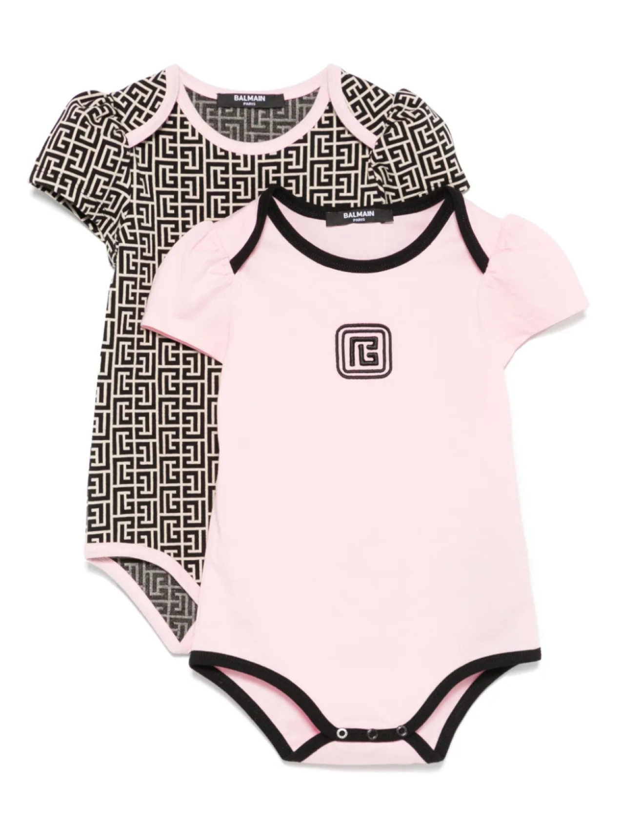 

Balmain Kids комплект из двух боди с жаккардовым узором PB Labyrinth, розовый