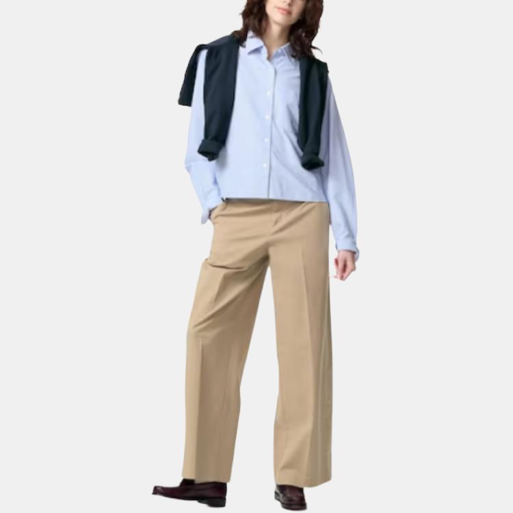 JW Anderson SS25 Рубашка Женская UNIQLO, голубой — фото 4