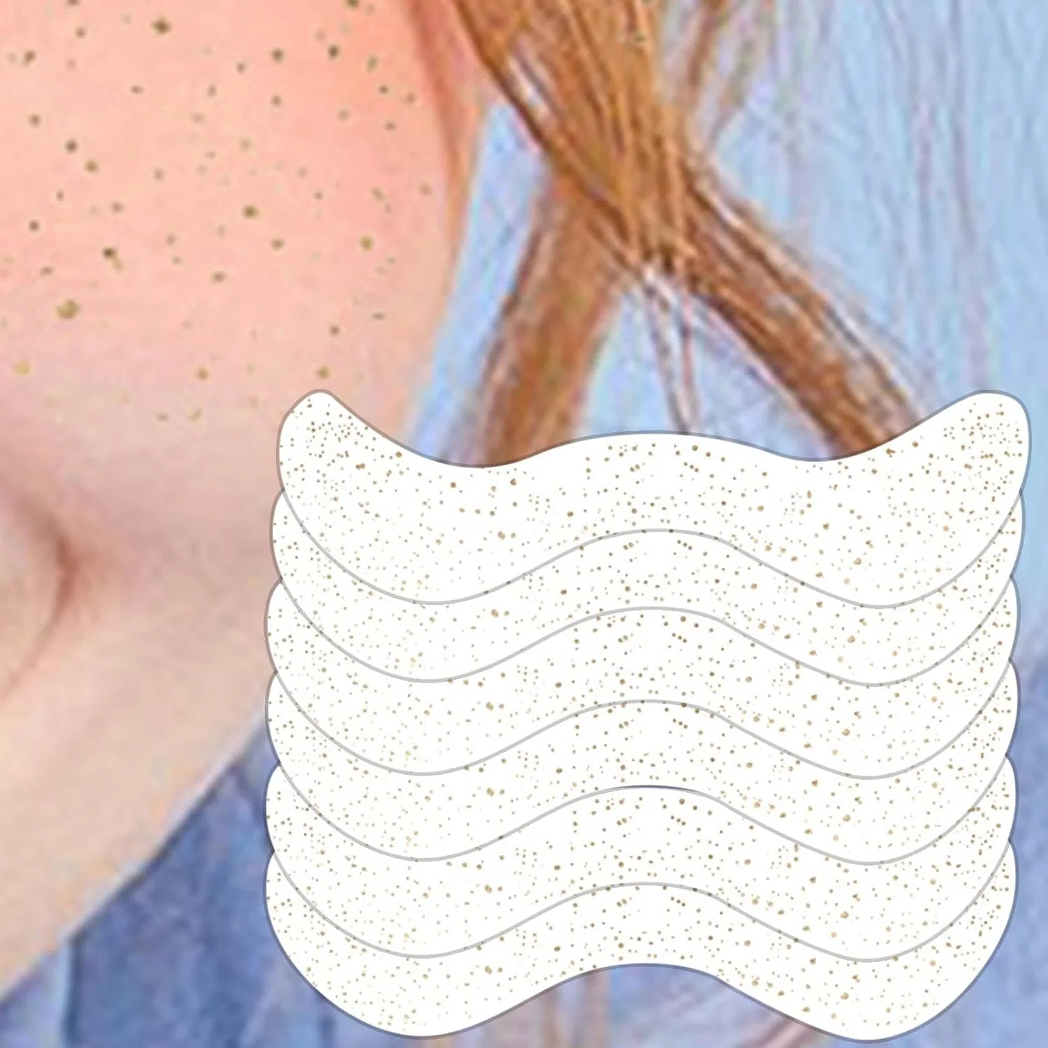 Наклейки для лица Sticker Face Sheet, водонепроницаемые, 6 шт., разноцветные — фото 3