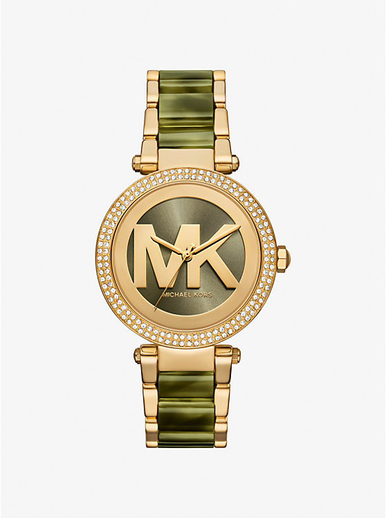 

Часы Parker Pavé из золотистого ацетата Michael Kors, мультиколор