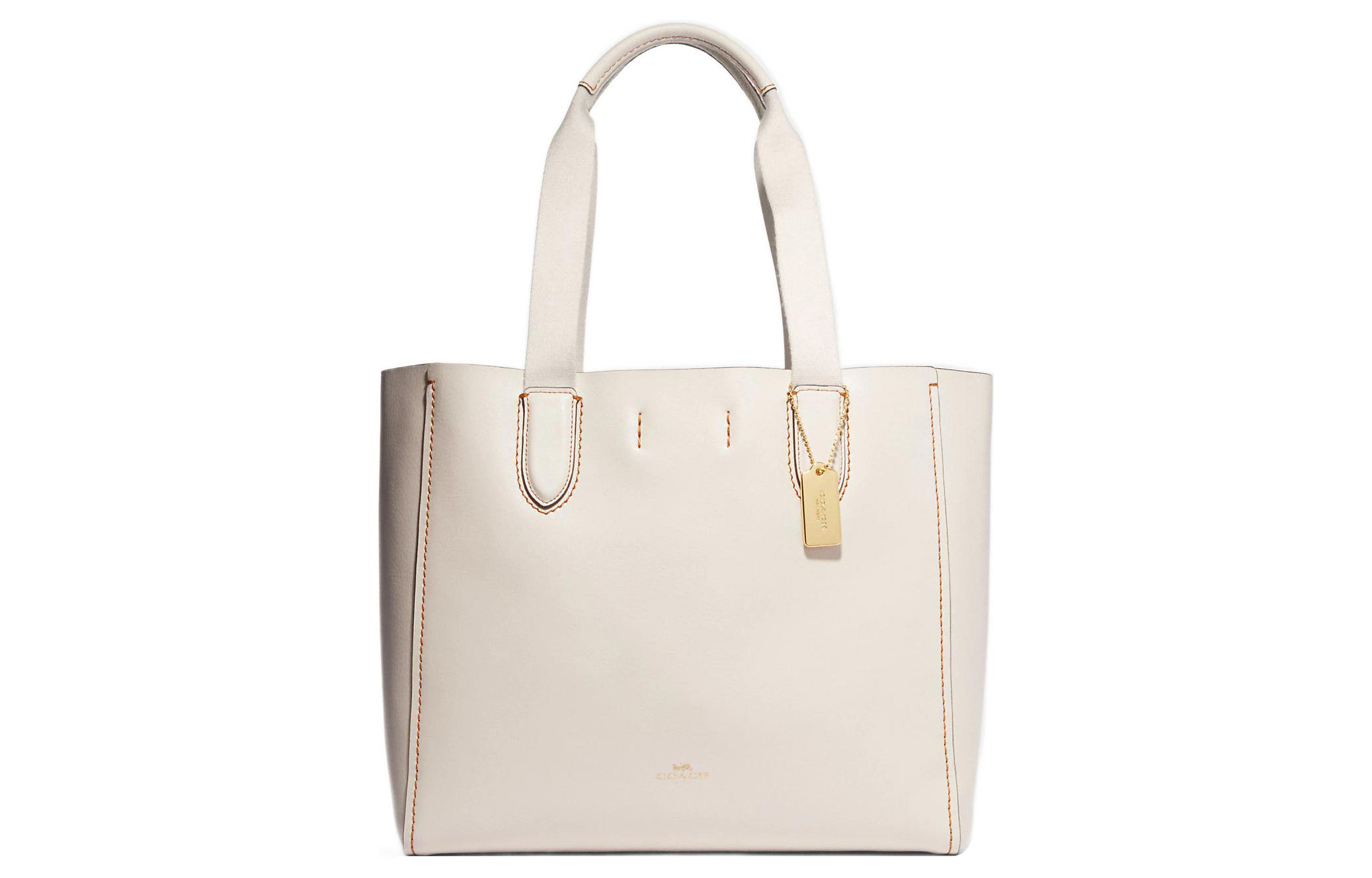

Сумка-шоппер Coach Tubas из галантерейной кожи с тиснением под кожу питона, белая