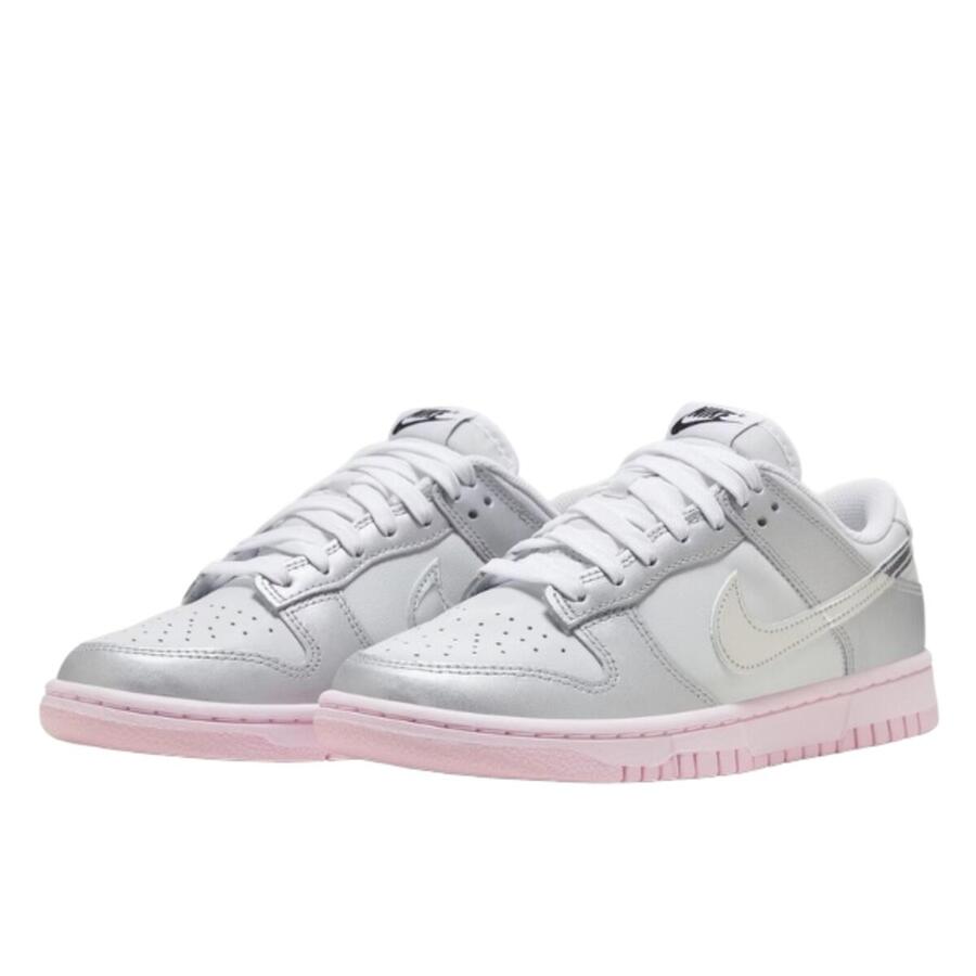 NIKE Кроссовки Dunk Low LX Metallic Silver Pink Foam — фото 2