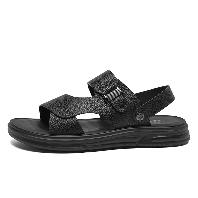 

SEPTWOLVES Пляжные сандалии мужские черные Obsidian Black, цвет Obsidian Black (Standard Leather Shoe Size)
