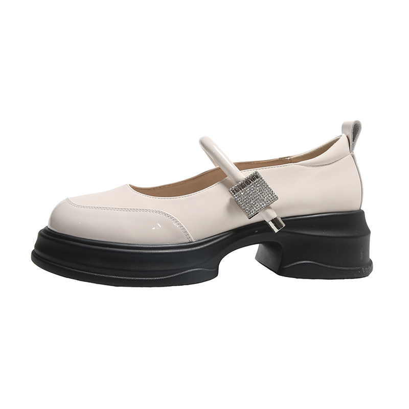 Bull charm Женские туфли Мэри Джейн на массивном каблуке бежевые, цвет Beige
