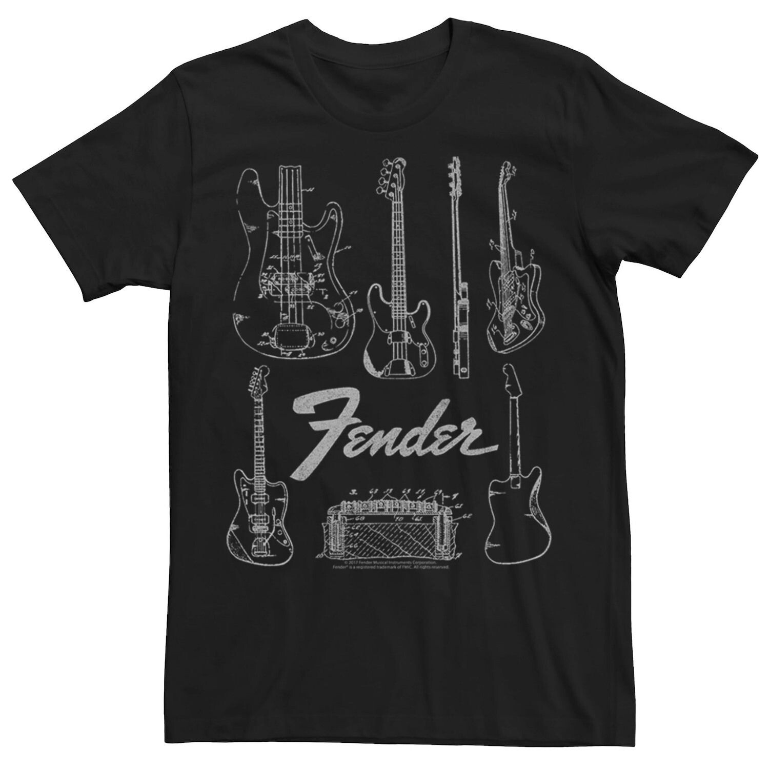 

Мужская футболка с логотипом гитары и усилителя Fender Licensed Character