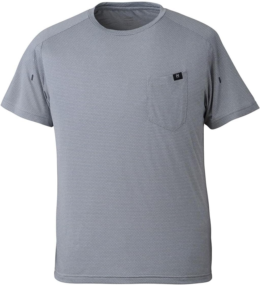 

Мужская походная футболка MILLET с коротким рукавом из сетчатой ткани меланжевого цвета, размер SS M, серебряный