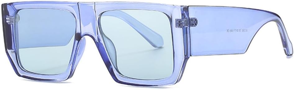 

Большие солнцезащитные очки для женщин в стиле ретро с широкими дужками, черные, с защитой от УФ-излучения UV400, модные солнцезащитные очки для мужчин, SUN3713 Generic, C4bluegreen