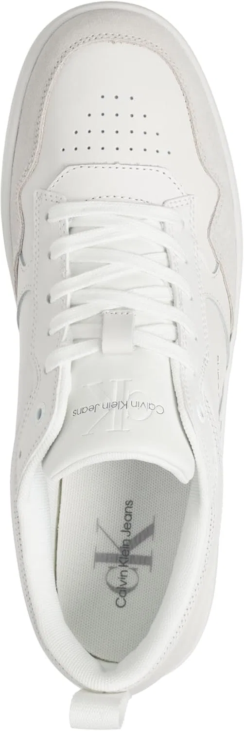 Мужские кожаные кроссовки Calvin Klein Jeans Cupsole Low, White Triple Bright White — фото 3