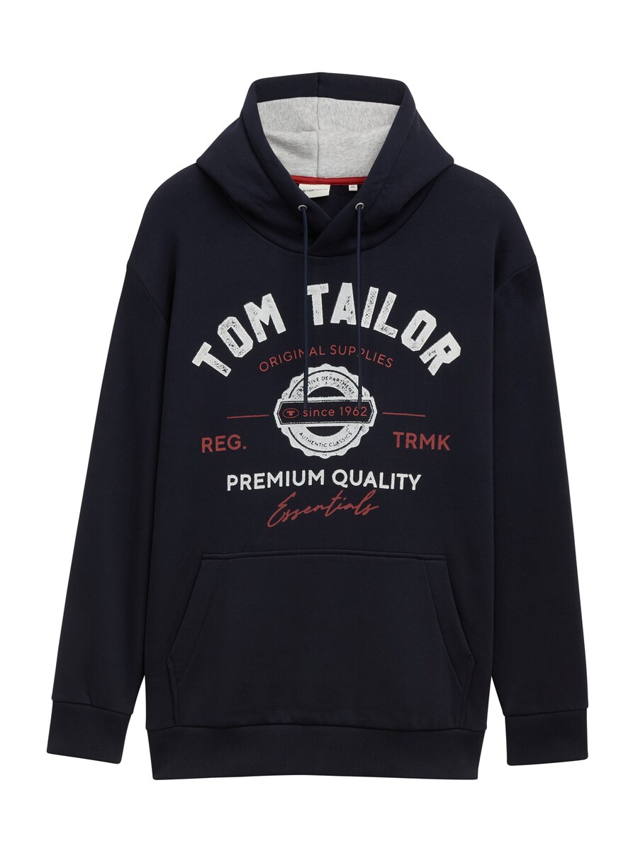

Толстовка с капюшоном TOM TAILOR Men + Sweatshirt, темно-синий