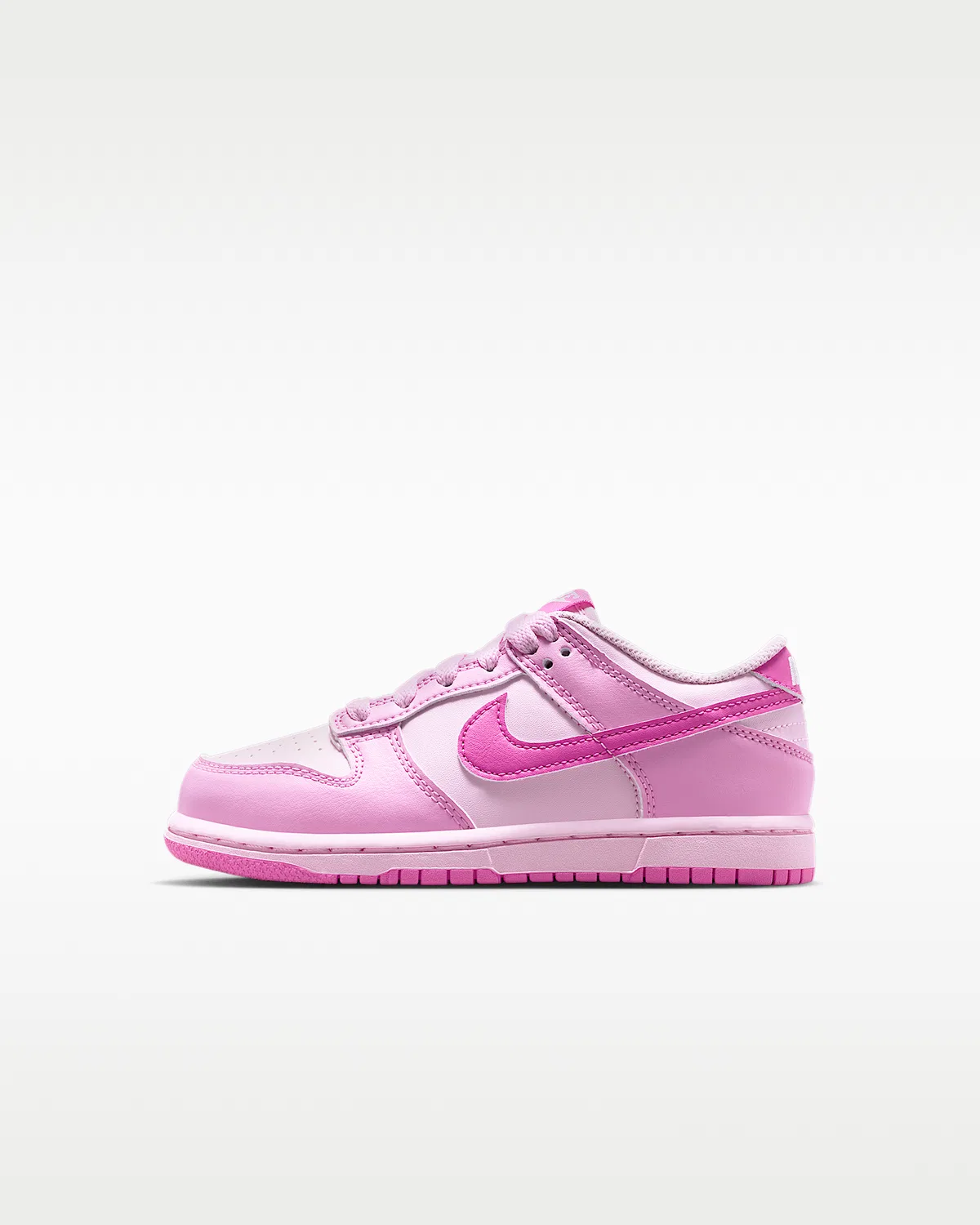 Кроссовки Nike Dunk Low для маленьких детей, Pink Rise/Pink Foam/White/Playful Pink