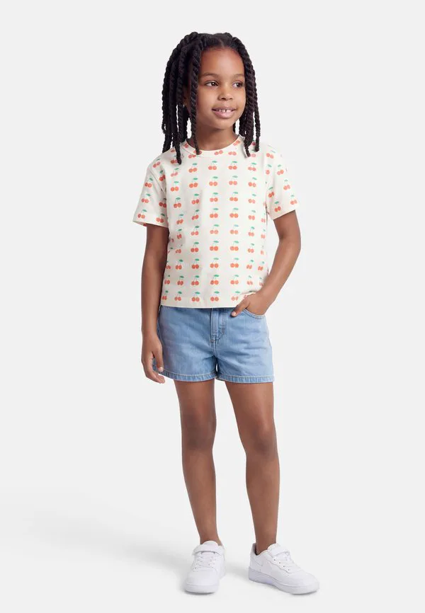 Футболка с принтом вишни Tinycottons, Off White