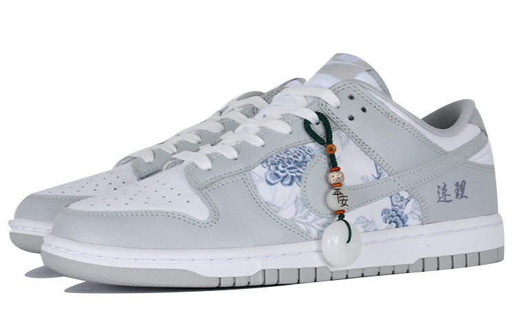 

Кроссовки Nike Dunk Skateboarding Shoes Men Low-top White/gray, светло-серый