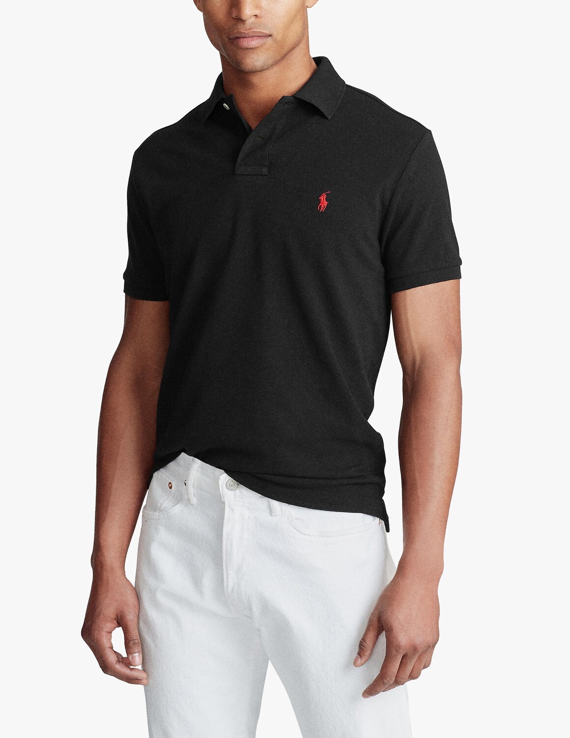 

Рубашка поло узкого кроя на заказ Ralph Lauren, черный