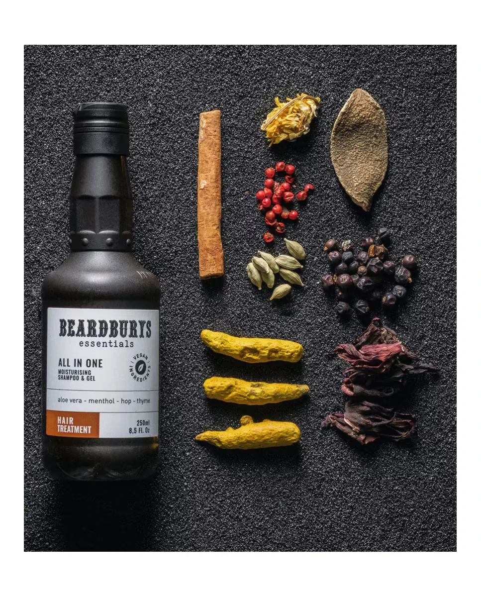 Гель для душа, шампунь и кондиционер All in One 250 мл Beardburys Essentials — фото 4