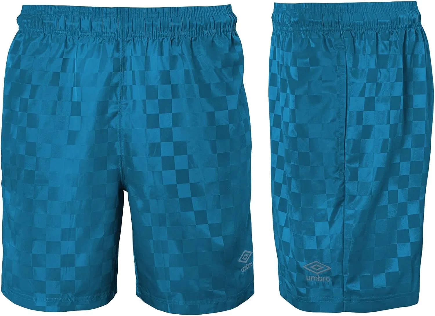 Детские шорты Umbro с клетчатым рисунком, Blue Jewel/Stargazer — фото 3