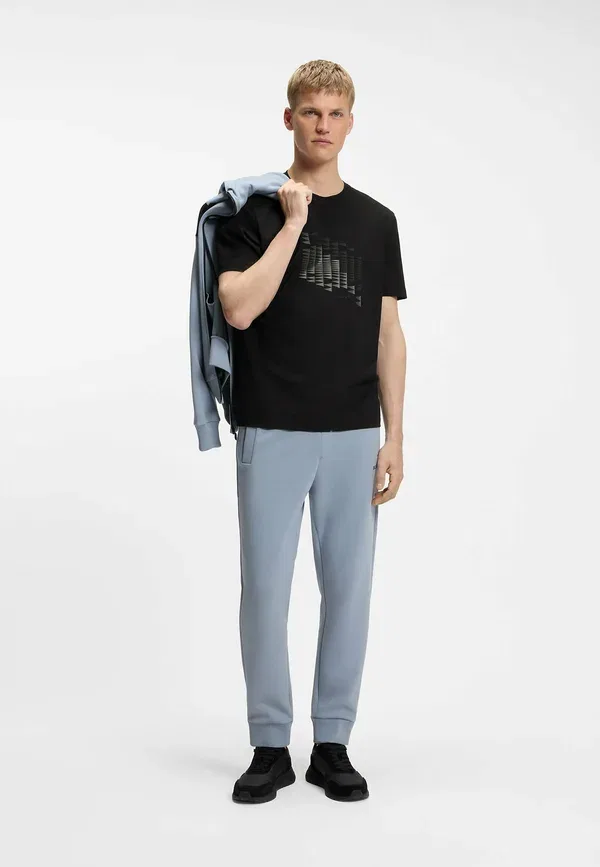 Футболка Boss Ts_Network flag print t-shirt, черный — фото 2