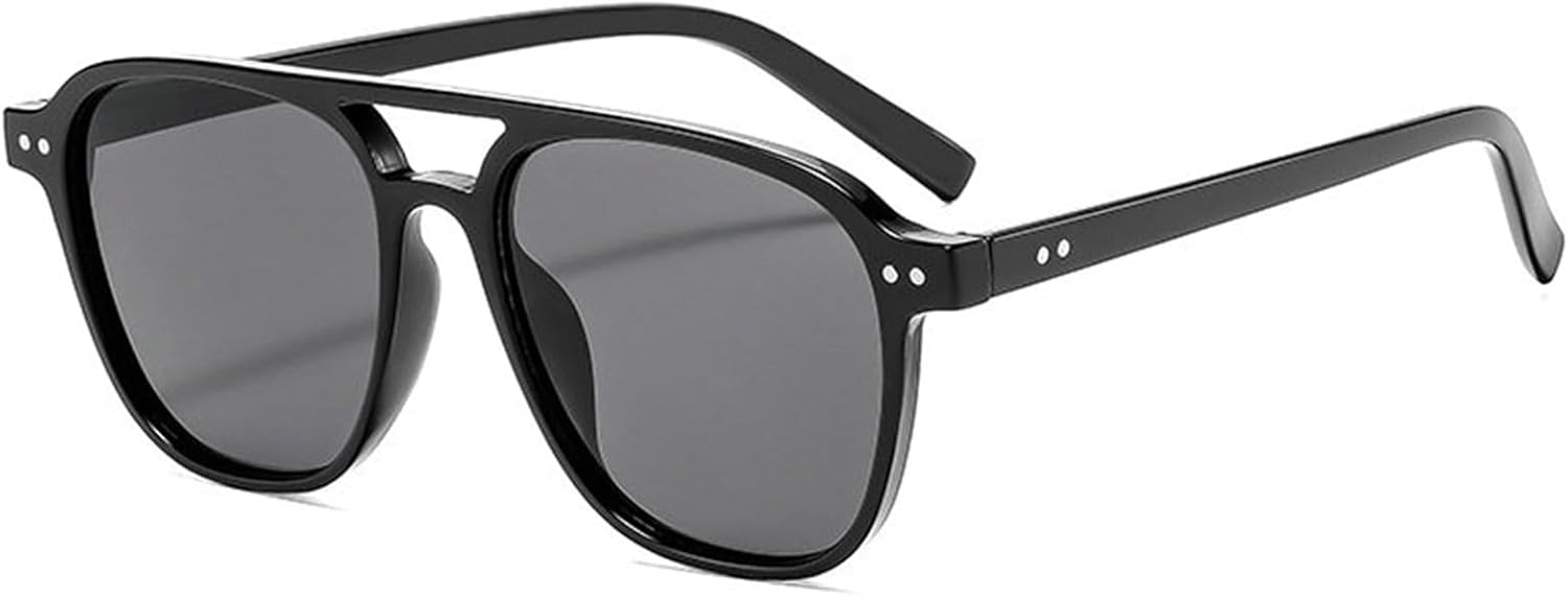 

Солнцезащитные очки Willochra Oversized Pilot Sunglasses 2025 в винтажном стиле с квадратными заклепками, модные, роскошные, для активного отдыха, в стиле 70-х, черные, с защитой от УФ-излучения UV400, C1