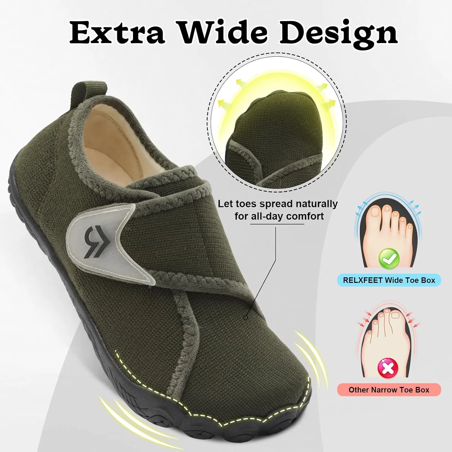 Тапочки ортопедические relxfeet, Зеленый — фото 3