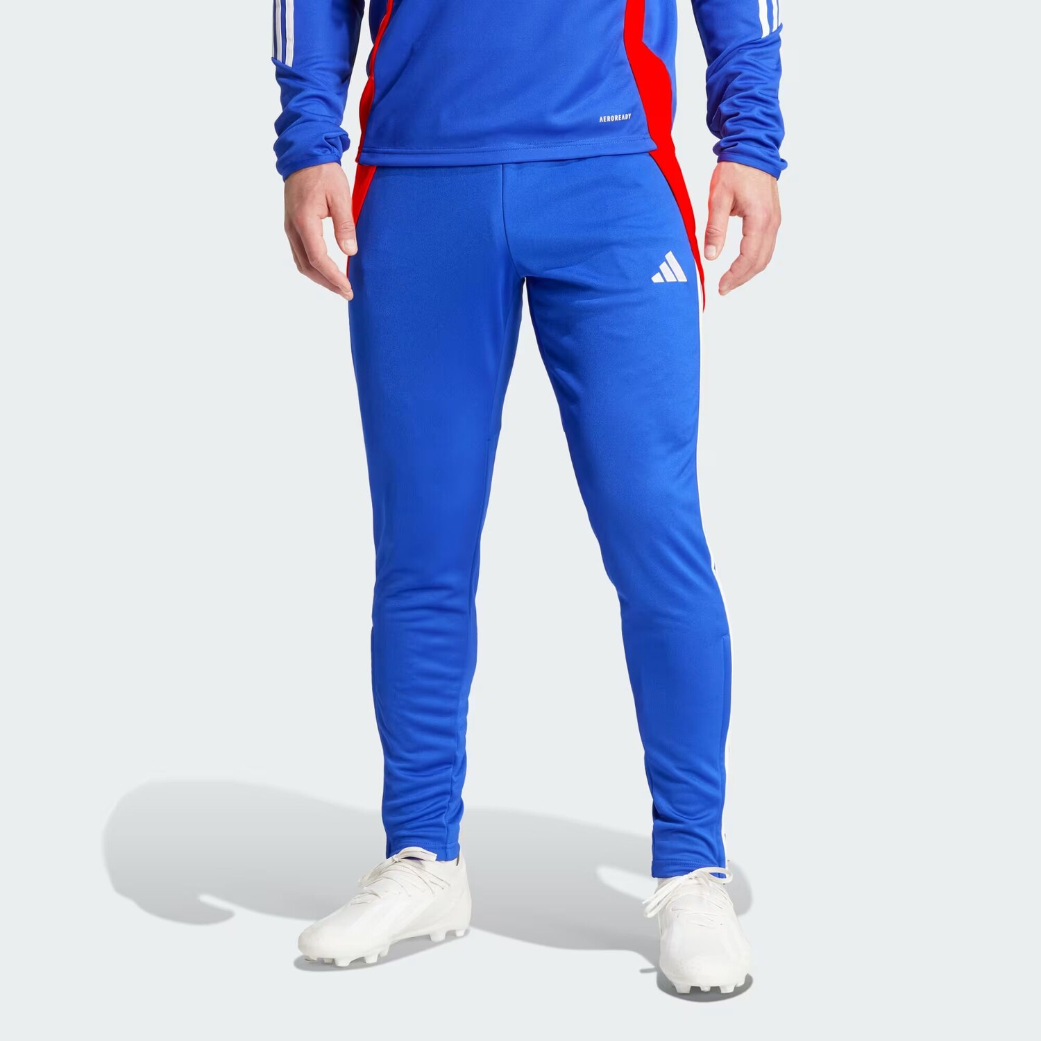 

Тренировочные брюки Tiro 24 Adidas, цвет Lucid Blue/App Solar Red/White