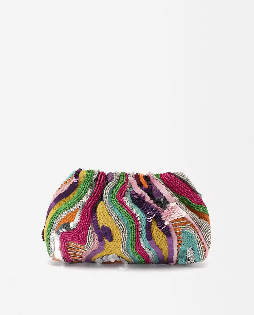 

Праздничная сумка, трансформируемая в сумку через плечо, с бисером и бисером разных цветов Parfois, мультиколор