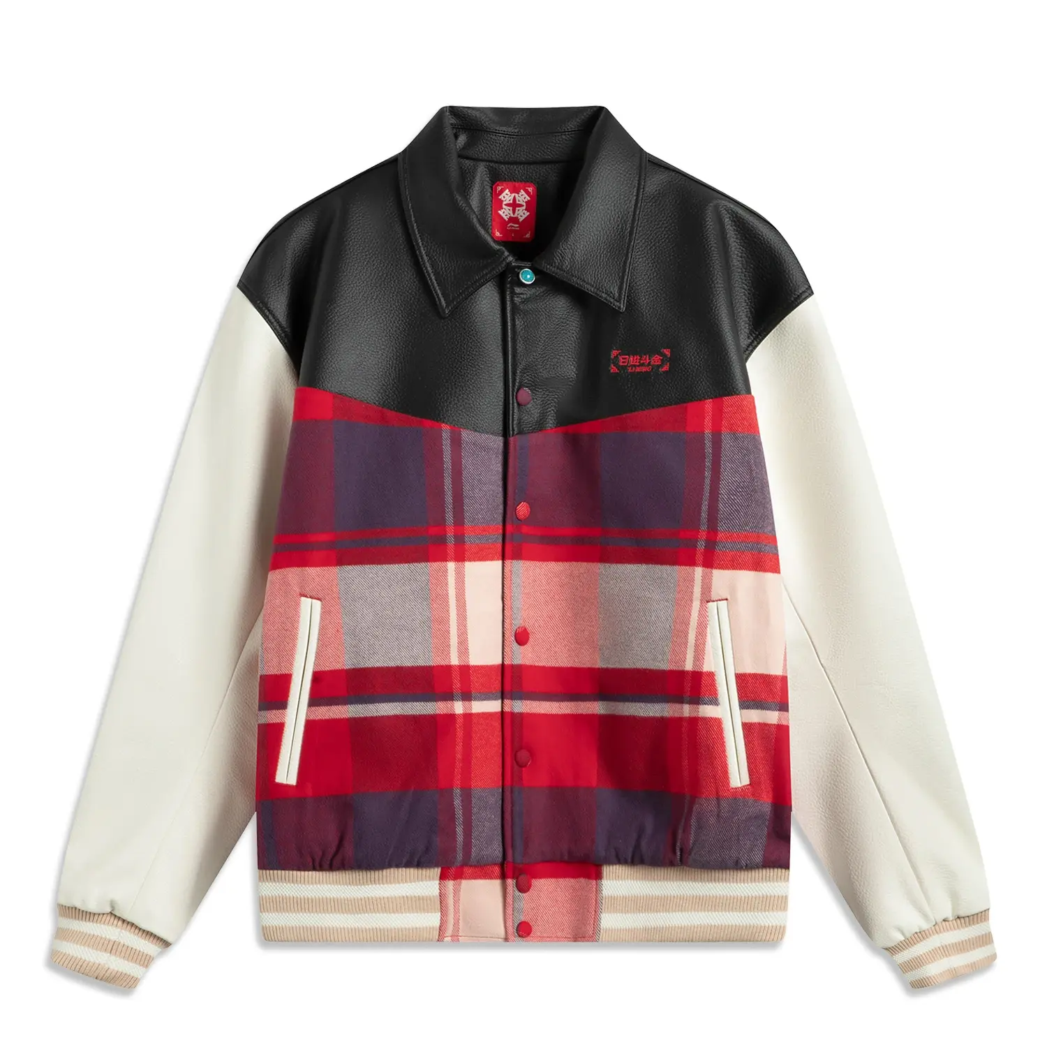 

LINING Куртка-пуховик мужская красная клетчатая, Red Plaid