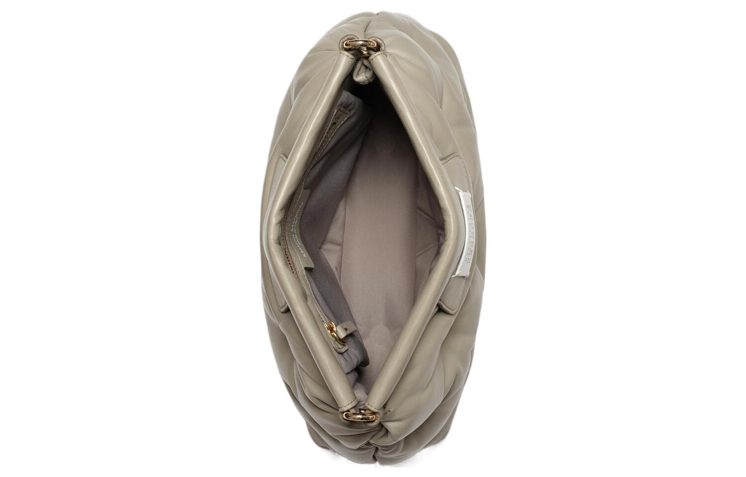 Maison Margiela Женская сумка через плечо из кожи наппа, бежевая — фото 4