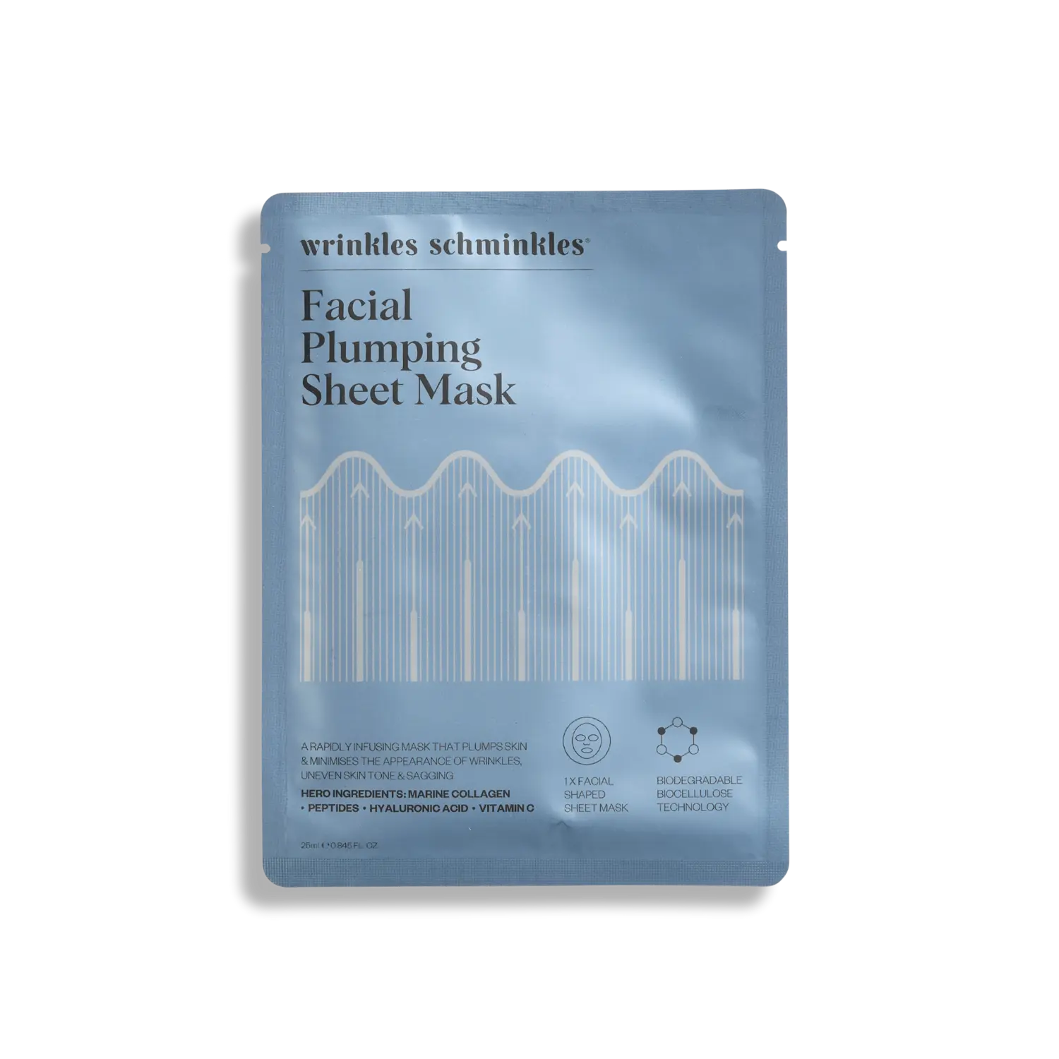 

Увеличивающая объем тканевая маска для лица Wrinkles Schminkles