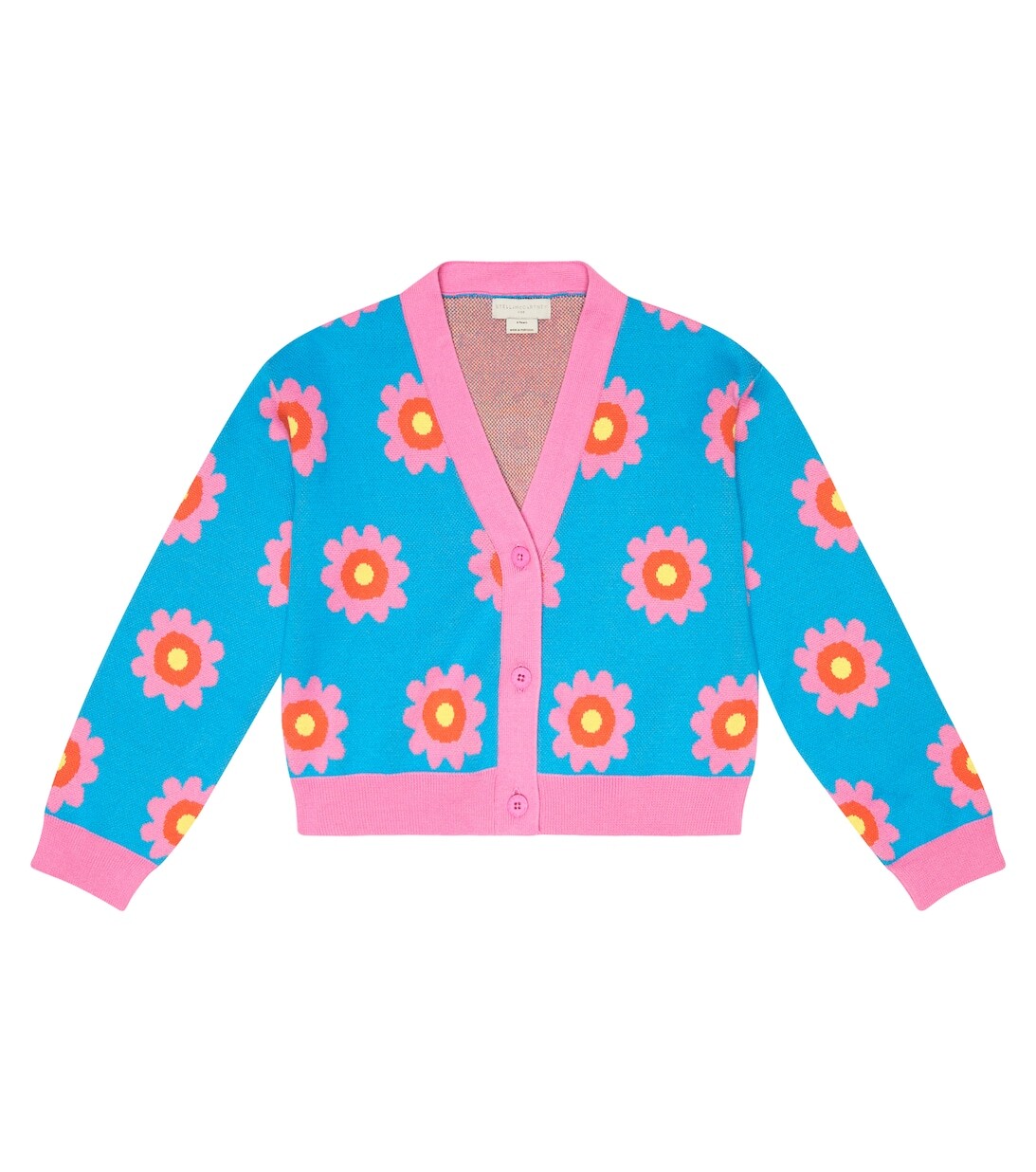 

Кардиган из хлопка с цветочным принтом Stella McCartney Kids, разноцветный