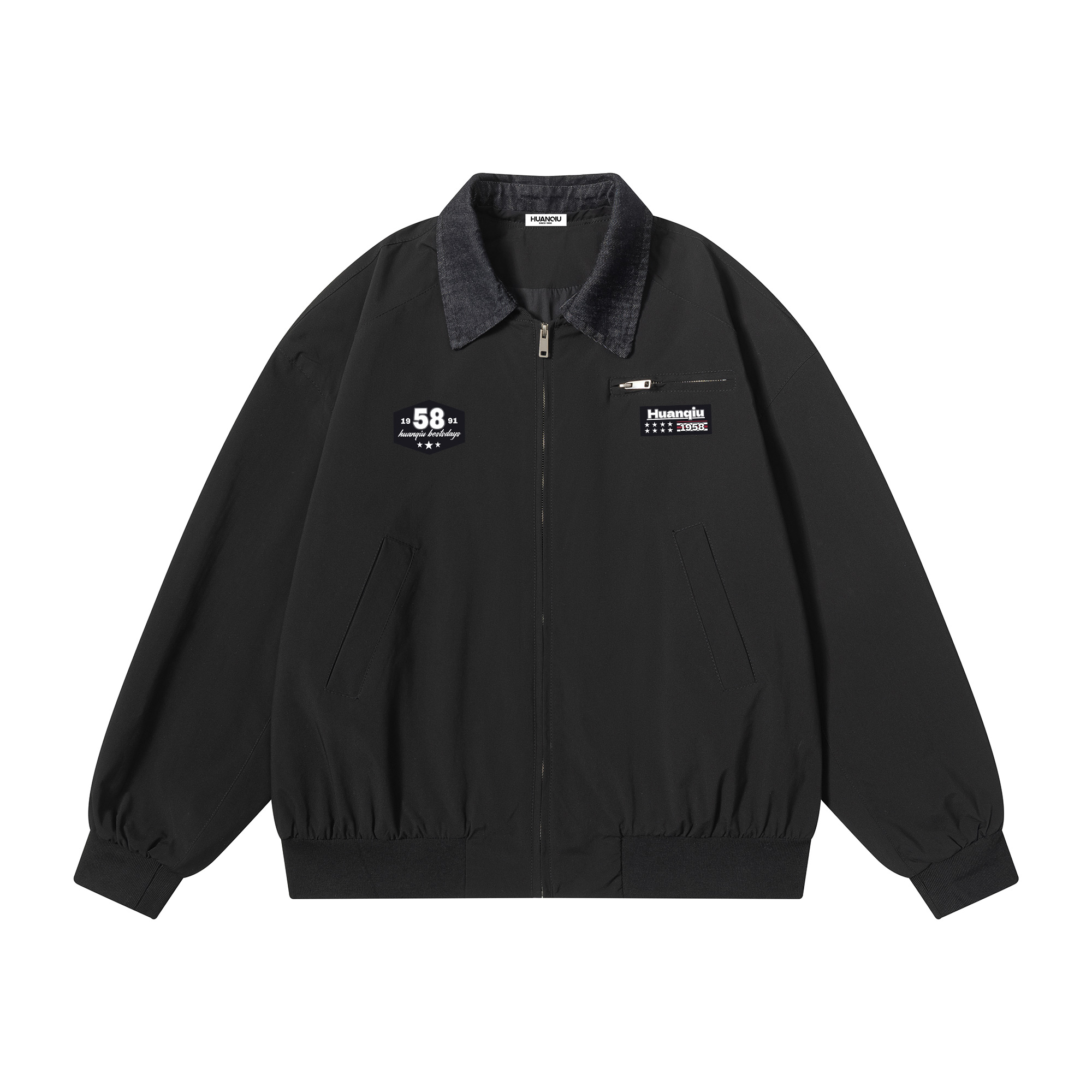 

Куртка Unisex Lapel Moderate Others HUANQIU, черный