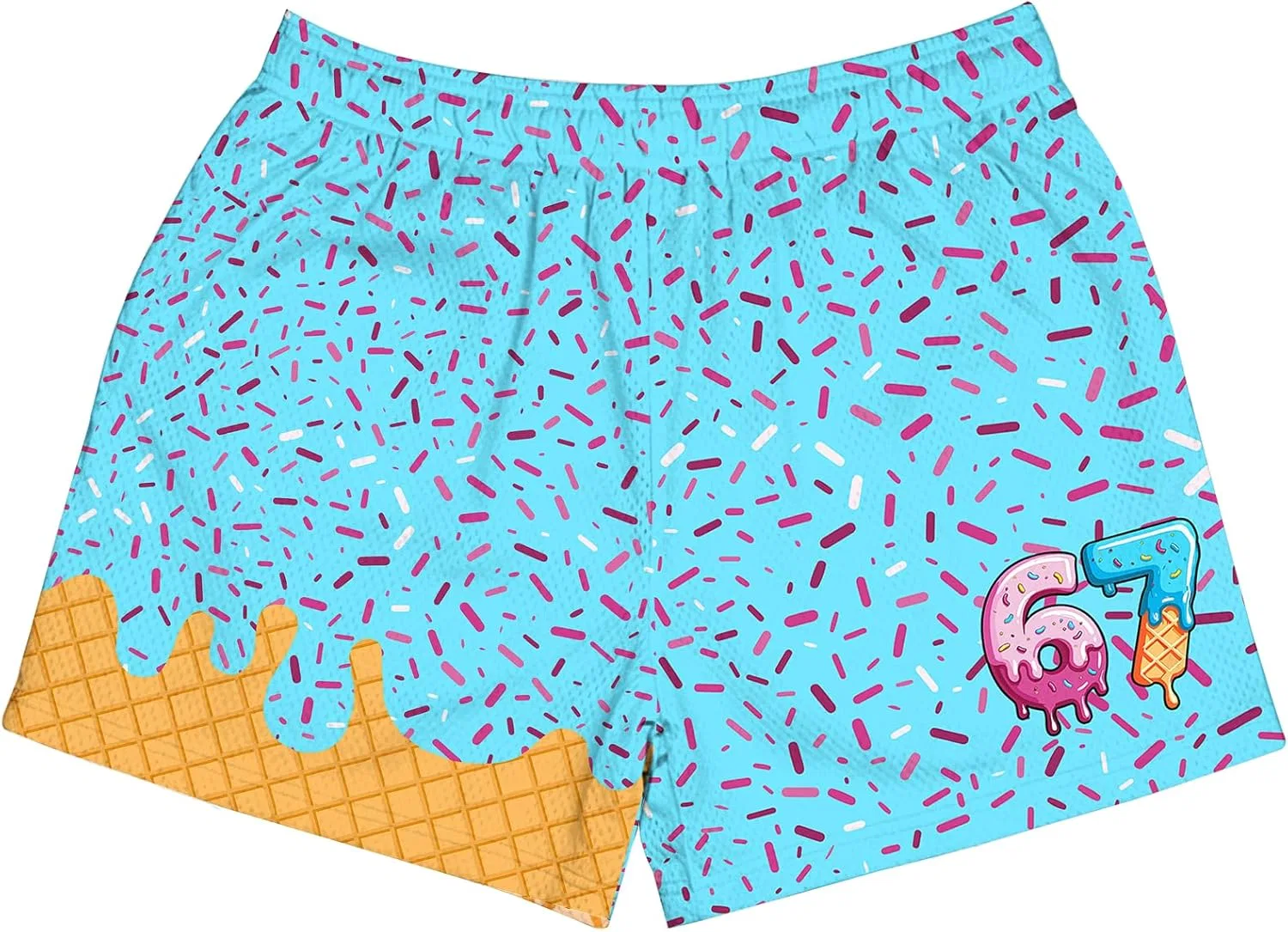 Шорты с принтом Ice Cream Drip, темно-синие