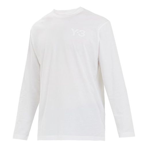 

Футболка men's y-3 round neck pullover logo long sleeves white t-shirt Adidas, белый