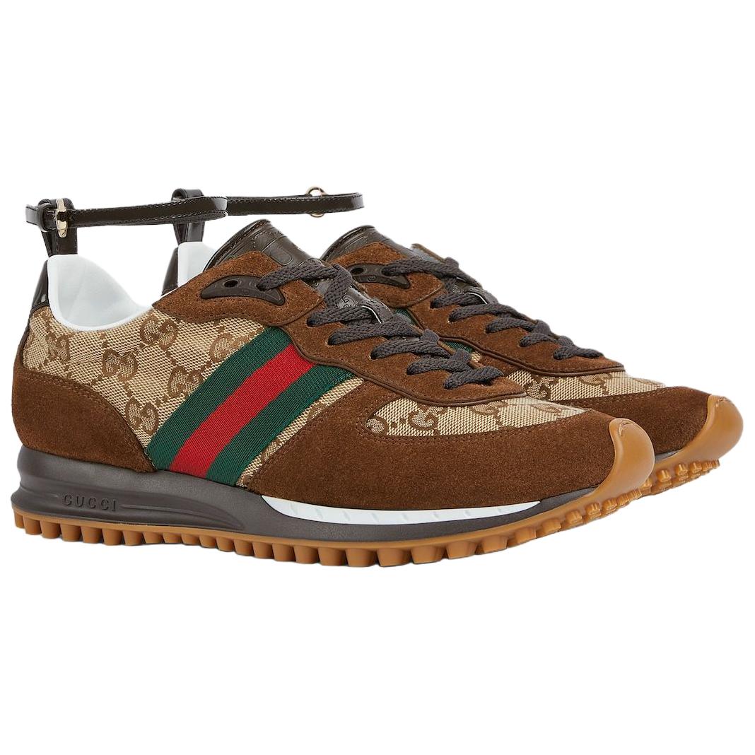 GUCCI Женские повседневные кроссовки Re Motion low top коричневые — фото 4