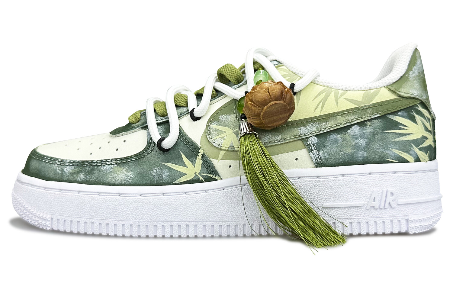 

Кроссовки Nike Air Force 1 Skateboarding Shoes Women's Low-top Green/white/brown, зеленый