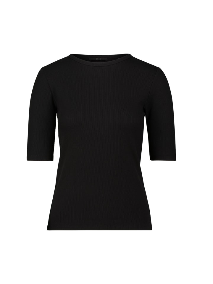 

Футболка Zero Basicshirt mit Rundhalsausschnitt, цвет Black Beauty