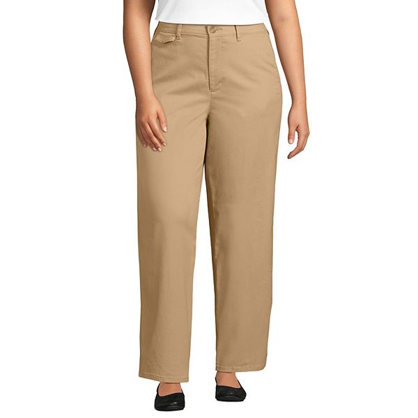 

Брюки-Чиносы прямого кроя с высокой посадкой больших размеров Lands' End