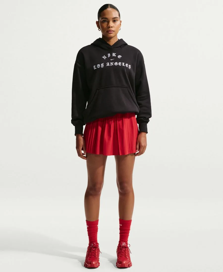 Женская флисовая толстовка оверсайз Los Angeles Pull-On Nike, черный/белый — фото 2