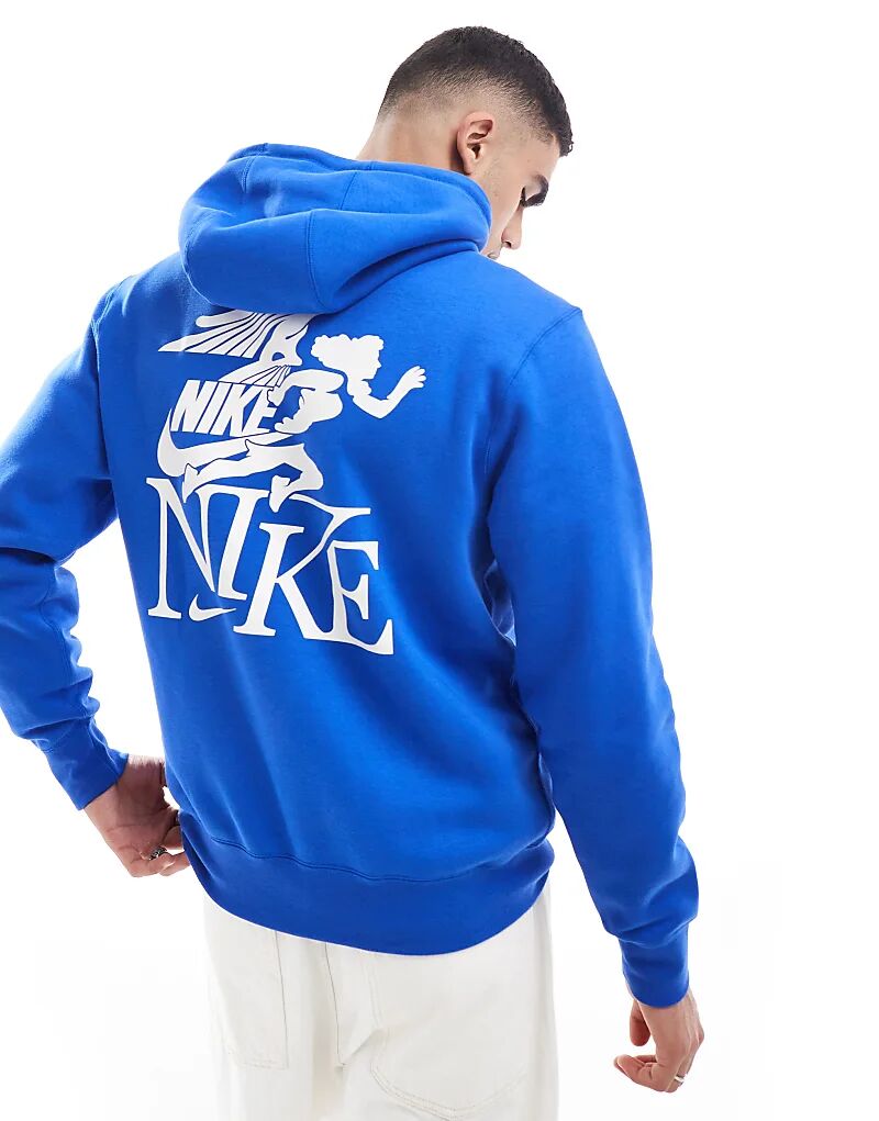 

Клубная толстовка с капюшоном с изображением победы в синем цвете Nike