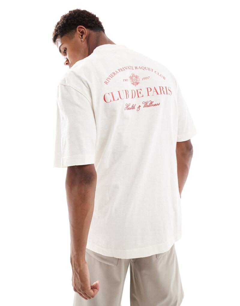 

Бежевая футболка River Island Club de Sports