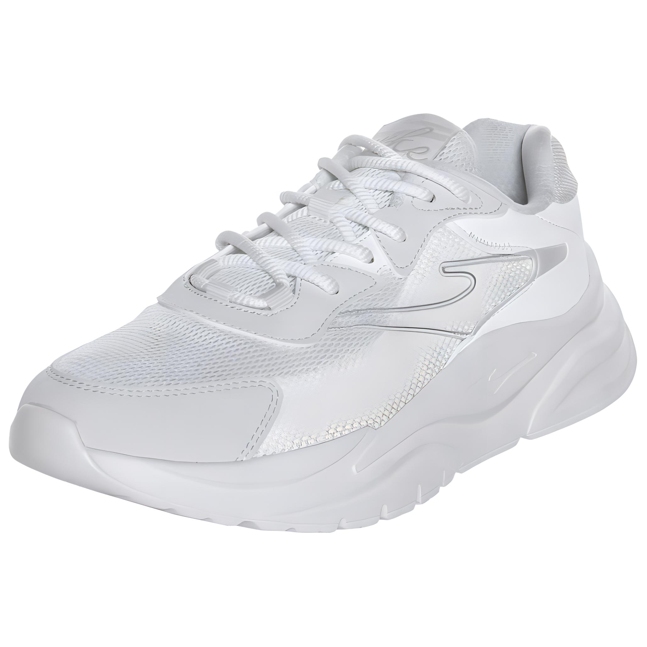 

Амортизирующие износостойкие низкие массивные кроссовки мужские бело-серые Erke, Микрокристаллический белый/Дикий серый