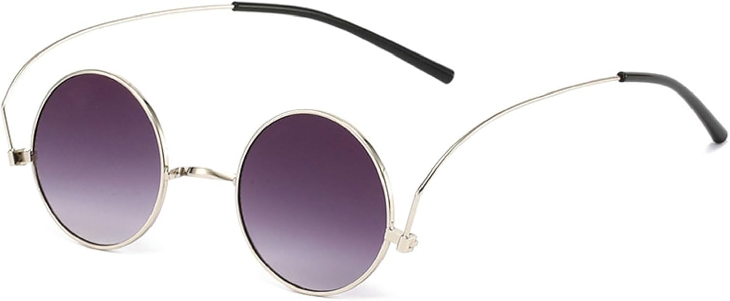 

Ретро металлические круглые солнцезащитные очки для женщин, модные панк-очки в маленькой оправе, стильные очки для женщин и мужчин с защитой от УФ-излучения UV400 mincl, Grey