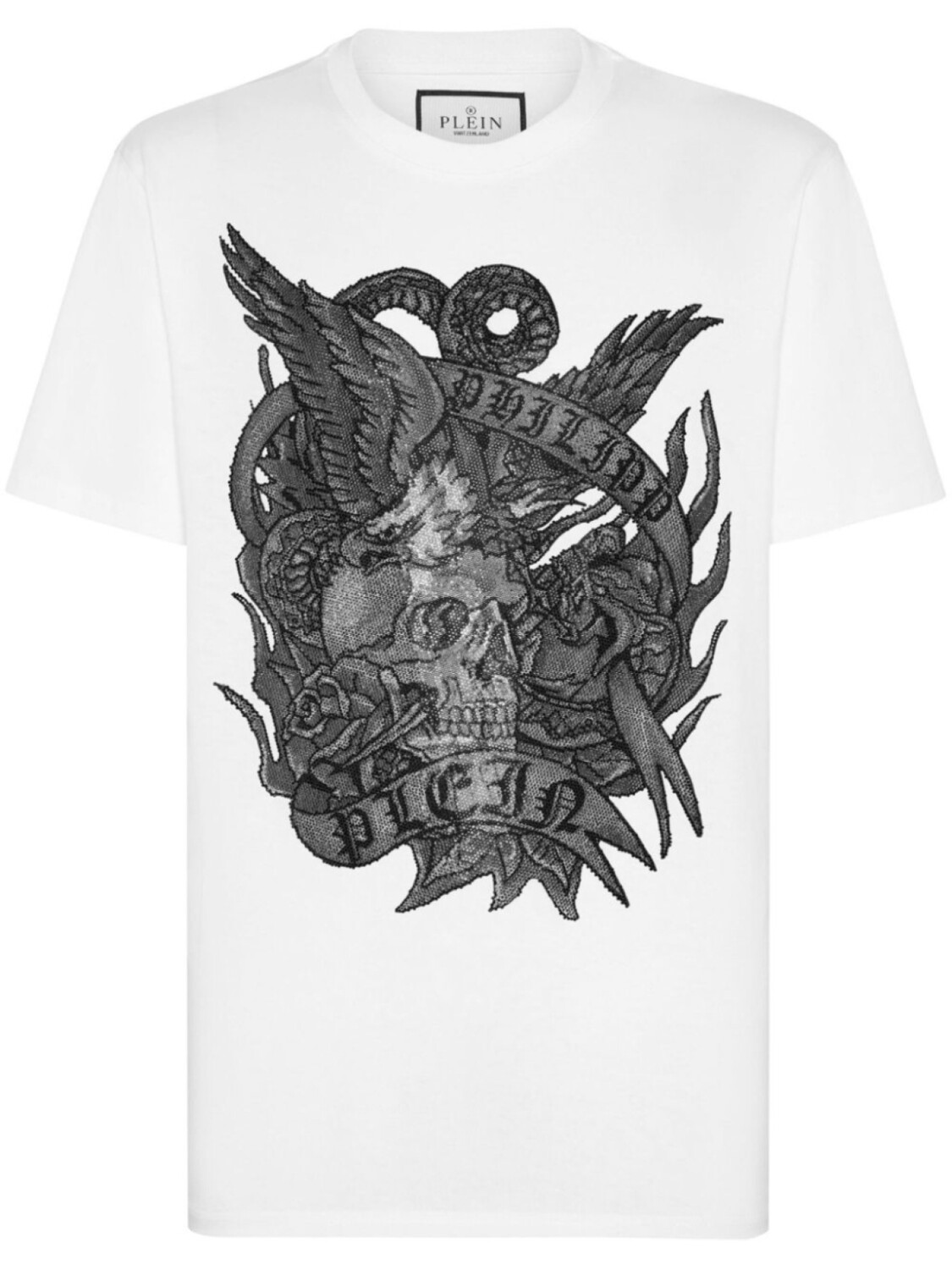 

Philipp Plein футболка SS Tattoo с круглым вырезом, белый
